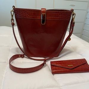 Brahmin Shira Butterscotch Laurence Bucket Bag